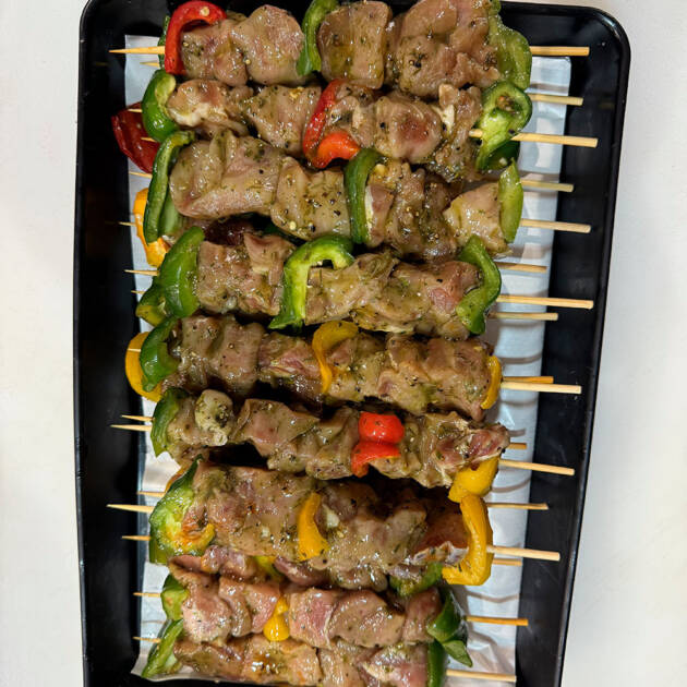 Brochettes de veau marinés